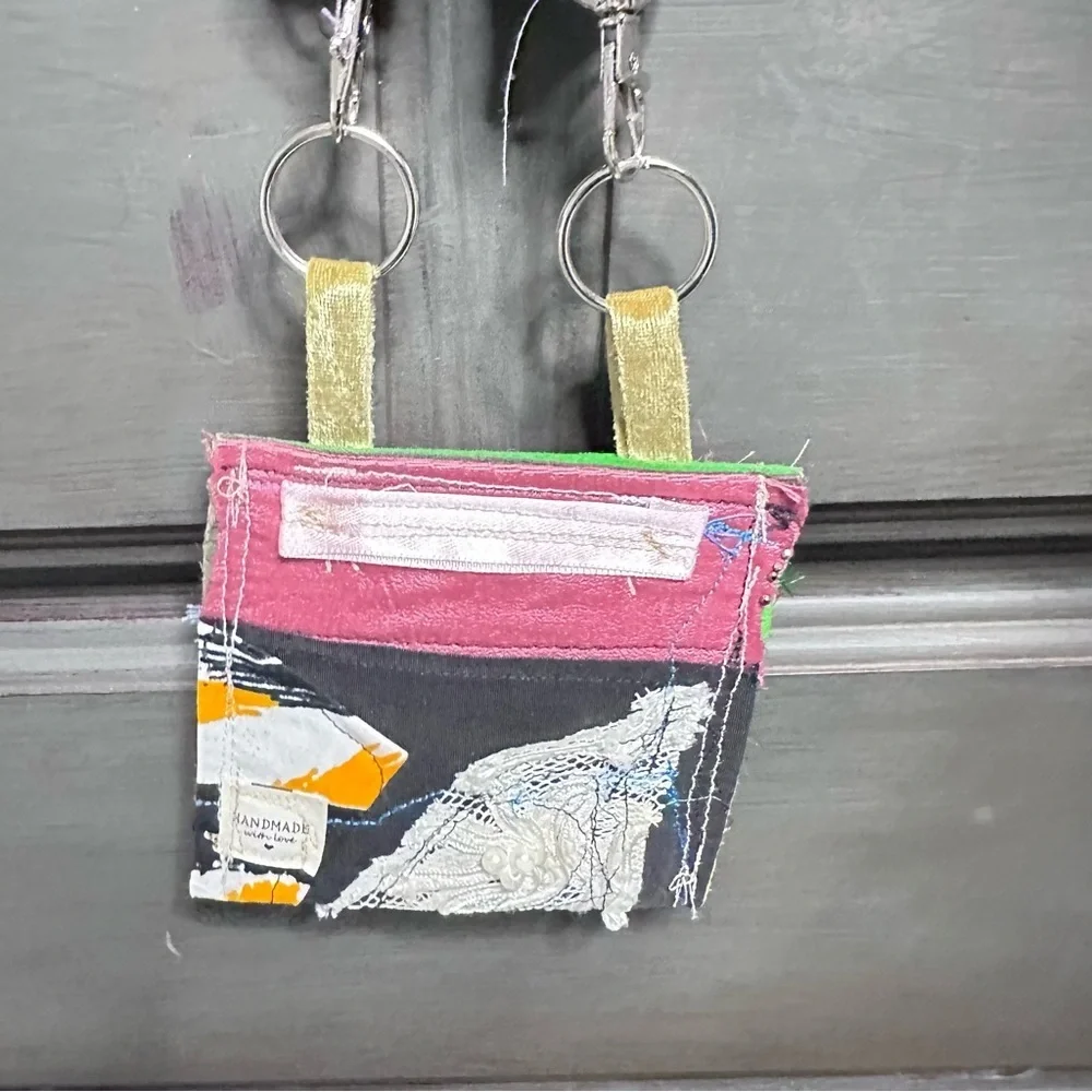 RUBYRUDI Necklace Purse, Hand Crafted, Amulet Wallet Pouch Artisan OOAK Signed